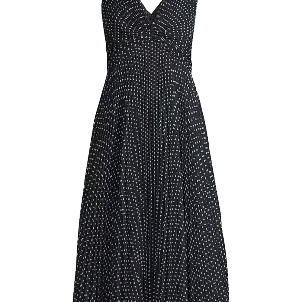 Ungaro Black and White Polka Dot Midi Dress
